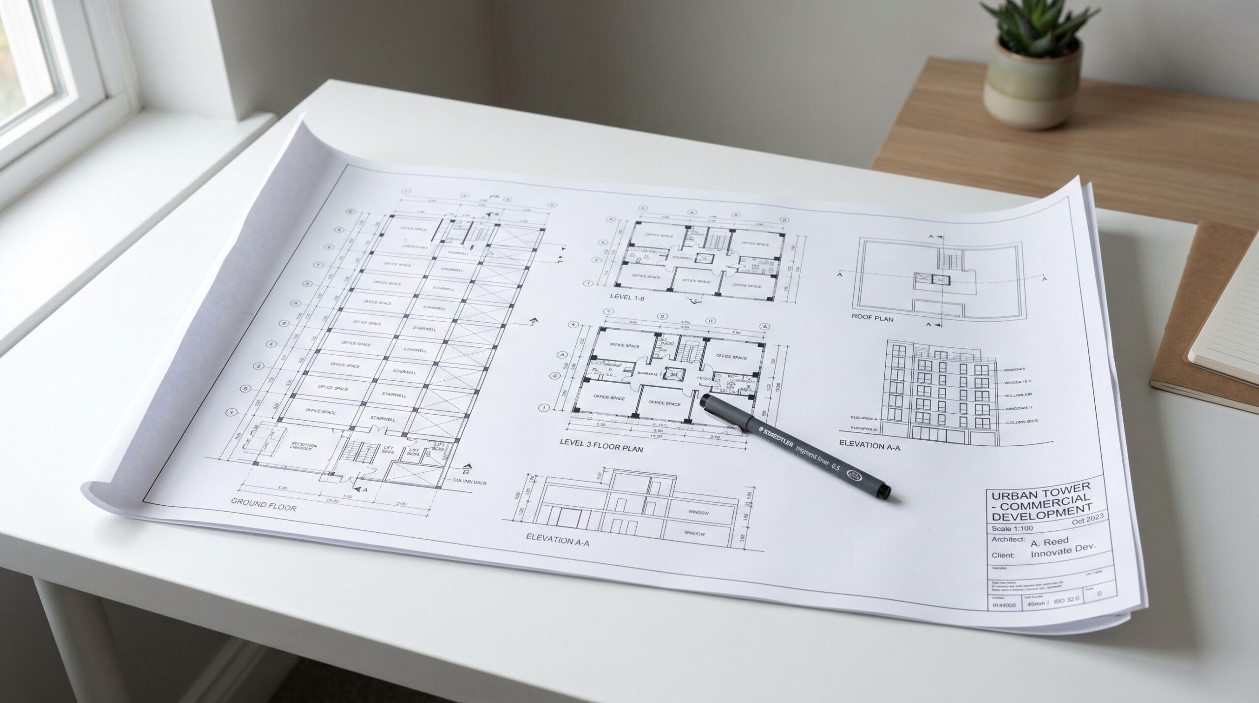 Modern business headquarters with clean architectural lines — estate architecture for high-net-worth families