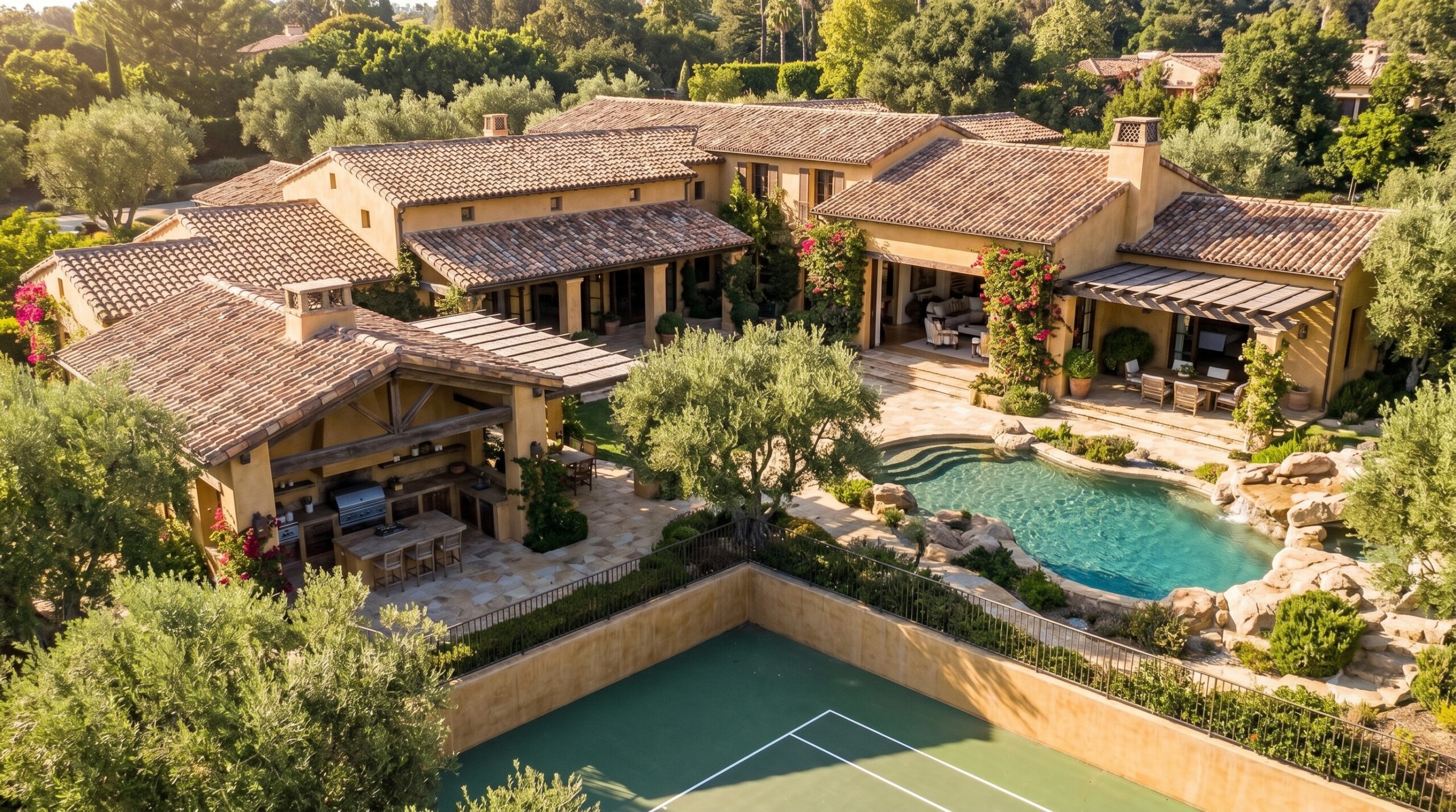 Sophisticated indoor-outdoor luxury home — multigenerational estate planning context